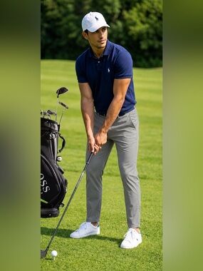Adidas Golf Pants Men's 40x32 Gray Thin Lightweight Stretchy